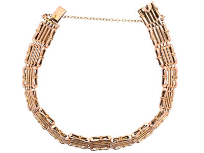 Edwardian 15ct Gold Gate Bracelet