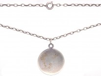 Weeping Angel Silver Pendant on Silver Chain after N. Blasset of Amiens