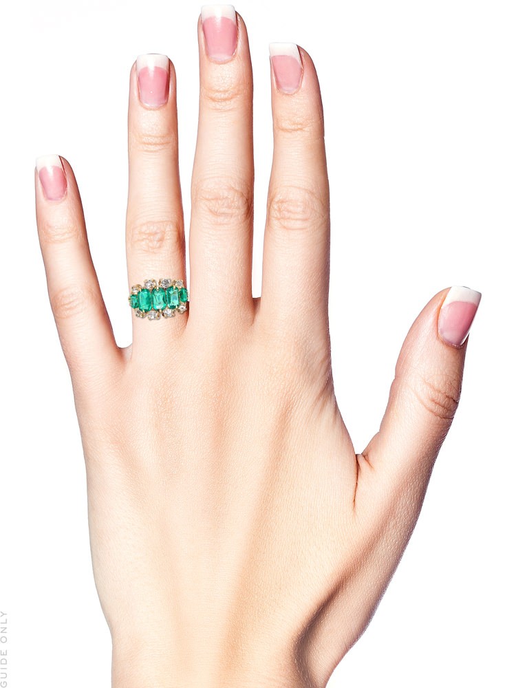 Victorian 18ct Gold, Emerald & Diamond Ring