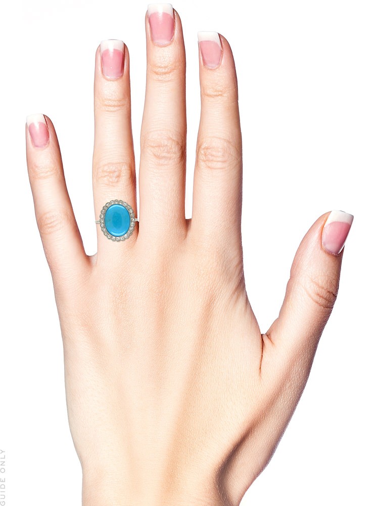 Edwardian Turquoise & Diamond Cluster Ring