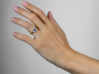 18ct Gold, Ceylon Sapphire & Diamond Ring