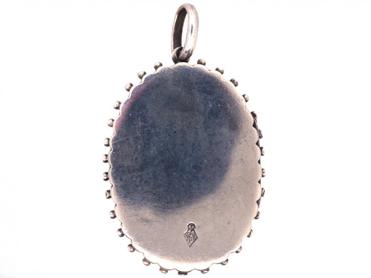 Victorian Silver & Gold Overlay Flowers Locket