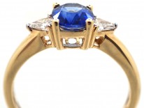 18ct Gold, Sapphire & Diamond Three Stone Ring