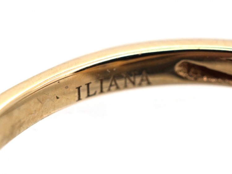 18ct Gold, Sapphire & Diamond Three Stone Ring
