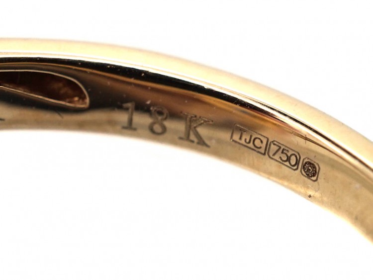 18ct Gold, Sapphire & Diamond Three Stone Ring