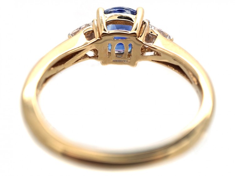 18ct Gold, Sapphire & Diamond Three Stone Ring