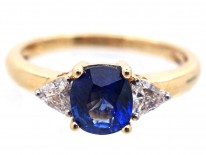 18ct Gold, Sapphire & Diamond Three Stone Ring