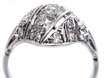 French Art Deco Platinum & Diamond Set Ring