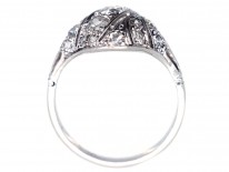 French Art Deco Platinum & Diamond Set Ring