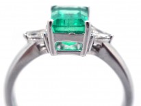 18ct Gold, Colombian Emerald & Diamond Ring