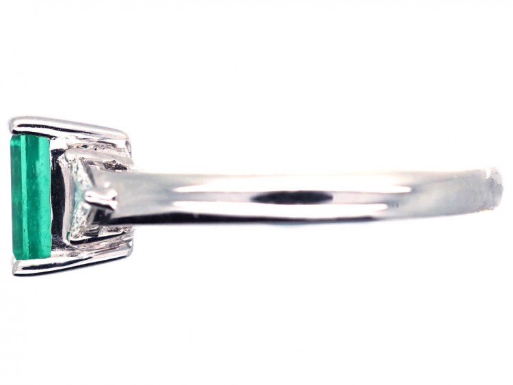 18ct Gold, Colombian Emerald & Diamond Ring