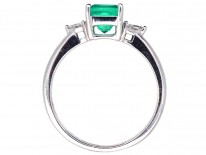 18ct Gold, Colombian Emerald & Diamond Ring