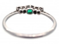 Edwardian Platinum, Emerald & Diamond Ring