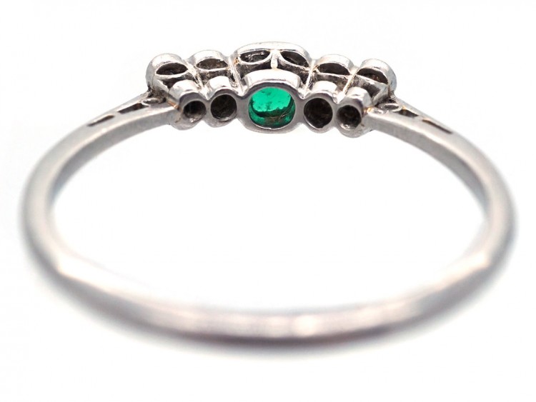 Edwardian Platinum, Emerald & Diamond Ring