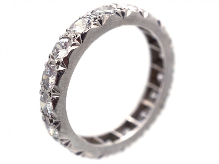Art Deco Platinum & Diamond Set Eternity Ring