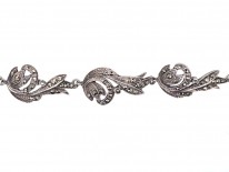 Silver & Marcasite Art Deco Swirl Design Collar
