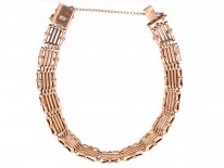 Edwardian 15ct Gold Gate Bracelet