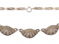 Theodor Fahrner Silver Gilt & Marcasite Art Deco Necklace