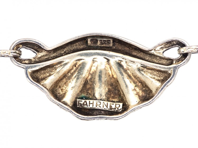 Theodor Fahrner Silver Gilt & Marcasite Art Deco Necklace