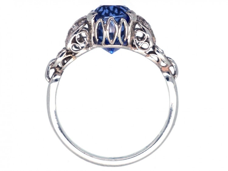 Ceylon Sapphire, Platinum & Diamond Ring