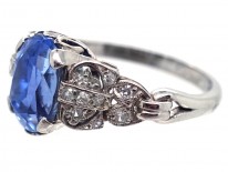 Ceylon Sapphire, Platinum & Diamond Ring