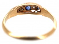 Victorian 18ct Gold Sapphire & Diamond Ring