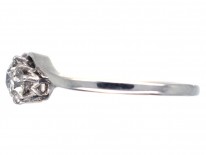 Platinum & Diamond Three Stone Crossover Ring