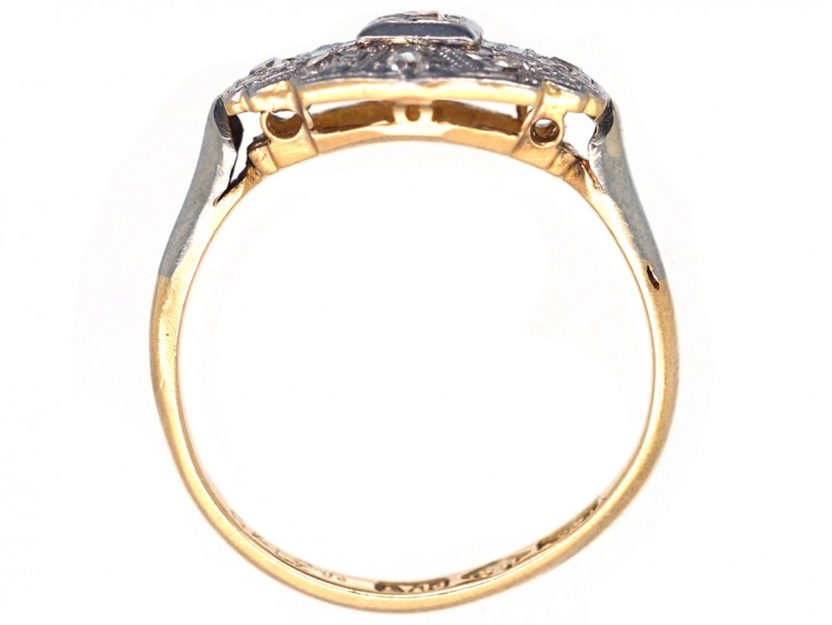 Art Deco 18ct Gold, Platinum & Diamond Ring