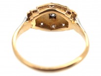 Art Deco 18ct Gold, Platinum & Diamond Ring