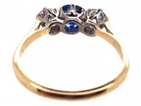 Diamond ​& Sapphire Three Stone Ring