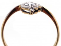 Edwardian 18ct Gold, Platinum & Diamond Lily of the Valley Flower Ring
