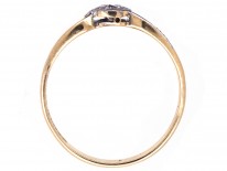 Edwardian 18ct Gold, Platinum & Diamond Lily of the Valley Flower Ring