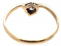 Edwardian 18ct Gold, Platinum & Diamond Lily of the Valley Flower Ring