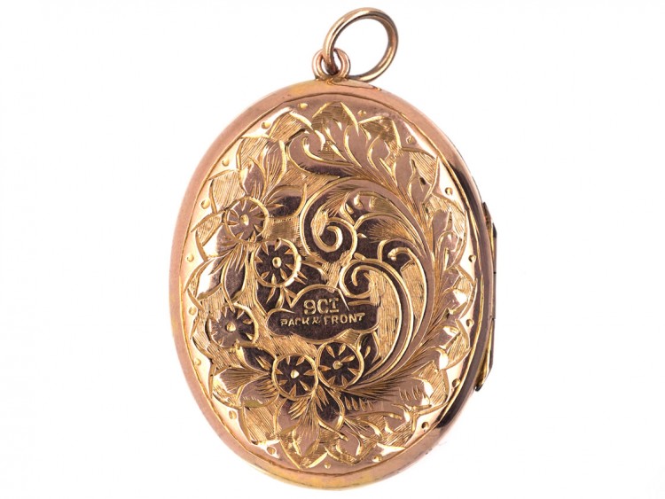 Edwardian Oval 9ct Back & Front Locket