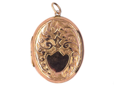 Edwardian Oval 9ct Back & Front Locket