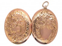 Edwardian Oval 9ct Back & Front Locket