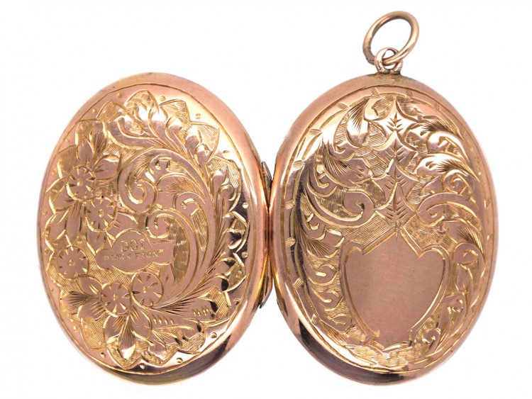 Edwardian Oval 9ct Back & Front Locket