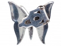 Art Deco Silver & Marcasite Butterfly Clip Brooch