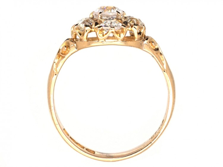 Victorian 18ct Gold Diamond Cluster Ring