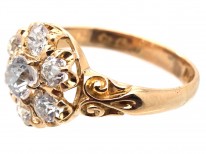 Victorian 18ct Gold Diamond Cluster Ring