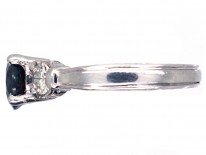 Platinum, Sapphire & Diamond Three Stone Ring