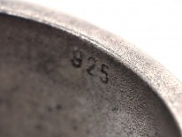 Silver & Blue Stone Modernist Buckle Ring