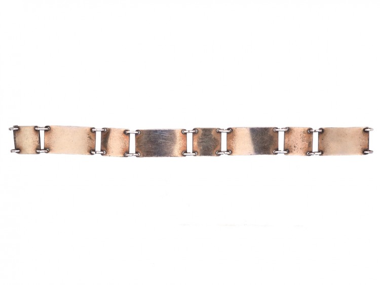 Silver Red & Back Enamel Bracelet by David Andersen