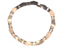 Silver, Red & Black Enamel Collar Attributed to David Anderson