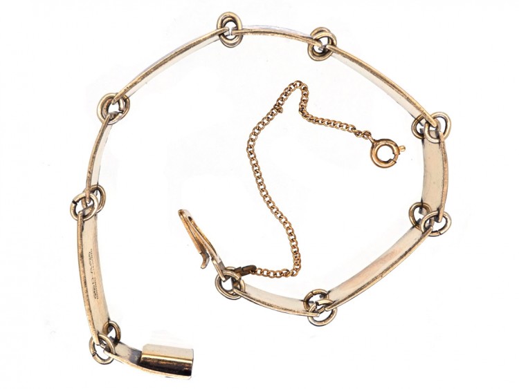 David Andersen Silver ​& Blue Enamel Bracelet