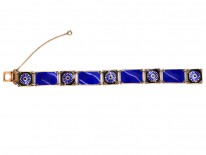 David Andersen Silver ​& Blue Enamel Bracelet