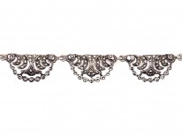 Art Deco Silver & Marcasite Articulated Collar