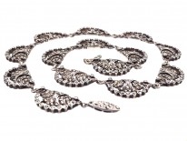 Art Deco Silver & Marcasite Articulated Collar