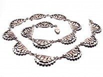 Art Deco Silver & Marcasite Articulated Collar
