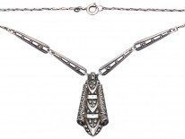 Art Deco Silver & Marcasite Necklace